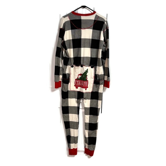 Lazy One Tailgate Adult Onesie Pajamas Falpjack Size Large Unisex - Picture 5 of 8